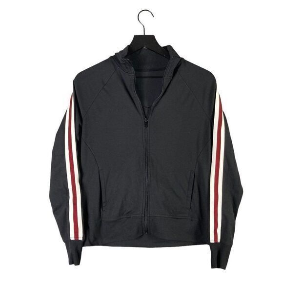 Track Jacket Size Medium Junior Full Zip Black Juniors‎ Athletic Running Workout - Picture 1 of 9